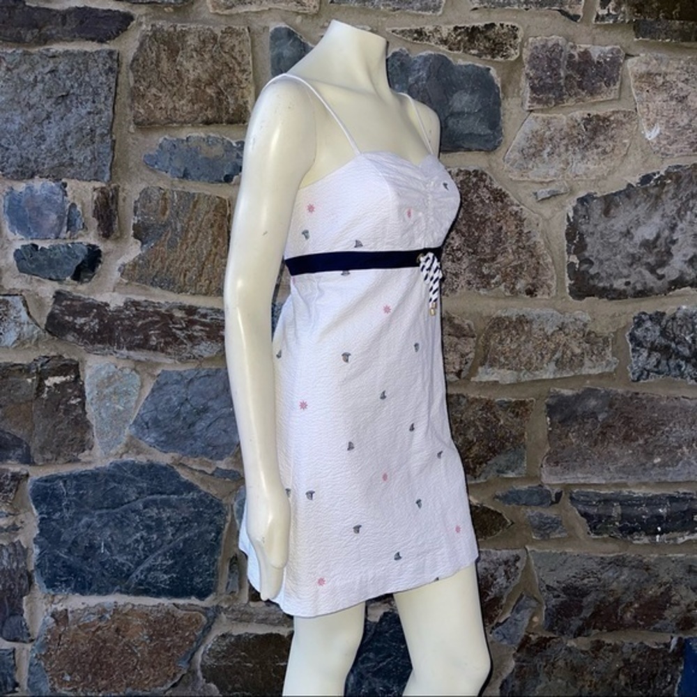 Lilly Pulitzer Rilee Dress White Seersucker size 4 - Picture 3 of 6